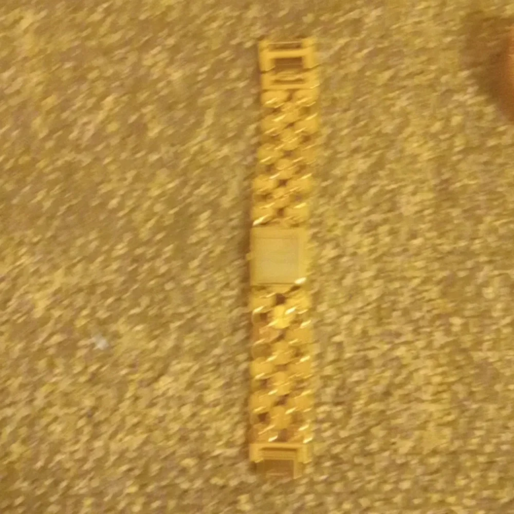 Fossil ES 1581 gold tone mesh bracelet watch brown square dial